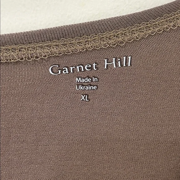 GARNET HILL Knit Trapeze Dress Taupe Brown Size XL - Picture 4 of 15